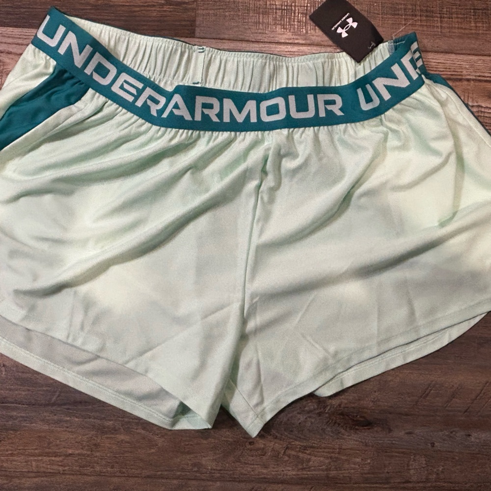 Under Armour Light Green and Teal Shorts